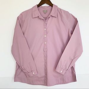 J Jill Long Sleeve Button Down Lavender Sh…